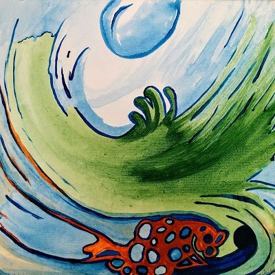 ORGANIC COMPOSITIONS - Acrylic, size 40x 40cm, titled ‘The silent outburst’ – 2011